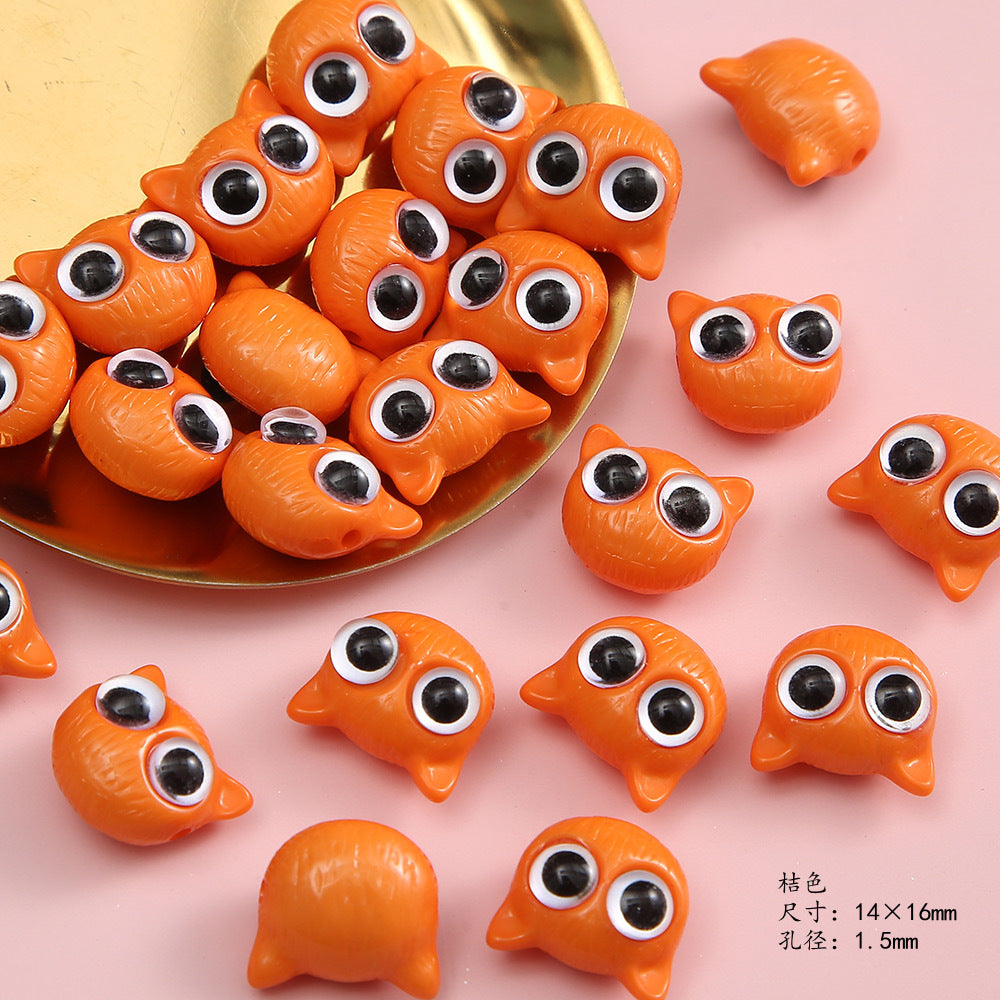 Adorable Kitten and Frog Head Resin Beads 12mm 14mm Mixed Colors 5pcs 9