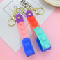 Silicone Bubble Pop Wristlet Keychain Colorful Stress Relief Fit 10