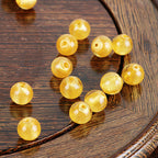 Lampwork Glass Beads Bean Shape 8-12mm Tiny Shimmering Gold 50pcs 2