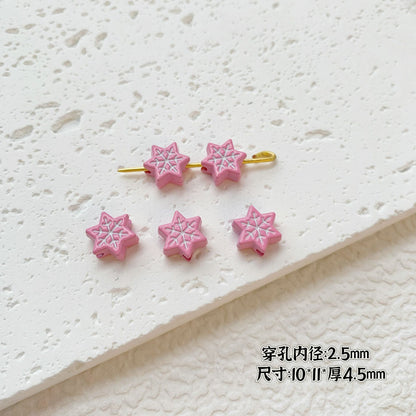 Painted Cute Character Plate Series Metal Beads Bulk 20pcs 25