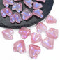 Czech Glass Beads Peony Petal 19mm Translucent Lavender Heart 50pcs 13