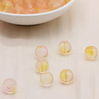 Frosted Glass Beads 8mm Soft Translucent Pastel Colors 50pcs 4