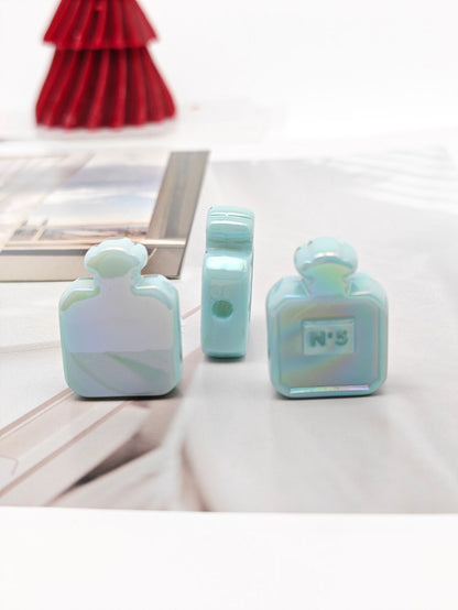 Painted Perfume Bottle Acrylic Beads 29mm Enamel Finish 50pcs 15