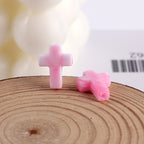 Imitation Jade Ink Color Cross Acrylic Beads 15mm Glossy Swirl 100pcs 6