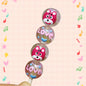 Hand Painted Starfish Acrylic Beads 16mm Christmas Cap Series 5pcs 11