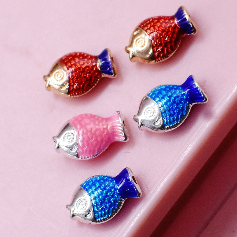 Koi Metal Beads 12mm Enamel Painted Alloy 20pcs 2