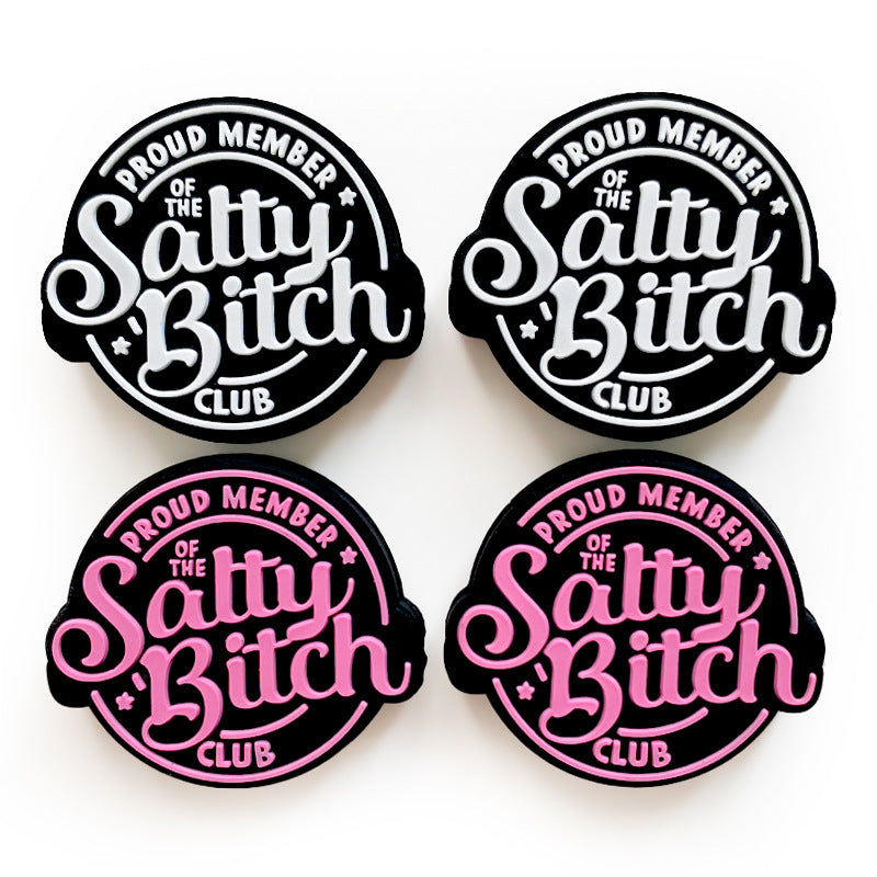 Silicone Focal Beads Proud Member Salty Bitch Club Script 20pcs 4