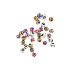 Rhinestone Round Clay Beads 10mm American Flag Pattern 50pcs 5