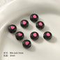 Kitten Series Metal Beads Black and Pink Enamel Alloy 10pcs 17