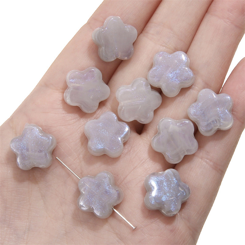 Pearl Flower Acrylic Beads 15mm Pastel Colors 20pcs 9