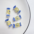 Hand Painted Wave Point Candy Acrylic Beads 14mm 5pcs 9