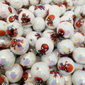 Plating Round Acrylic Beads 16mm Spider Man Printed 50pcs 2