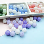 Makaron Color Round Acrylic Beads 16mm Pastel Ombre 10pcs 2