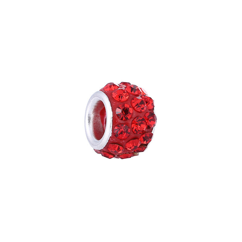 Rhinestone Spacer Clay Beads 7x11mm Chunky Large Hole 100pcs 4