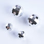 Plating Metal Faceted Acrylic Beads 10-16mm Earth Colors 100pcs 6