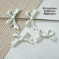 Bow Metal Beads 24mm Painted Lace Pastel Colors 20pcs 6