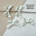 Bow Metal Beads 24mm Painted Lace Pastel Colors 20pcs 6