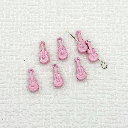 Guitar Metal Beads 12mm Baked Painted Multicolor 20pcs 15