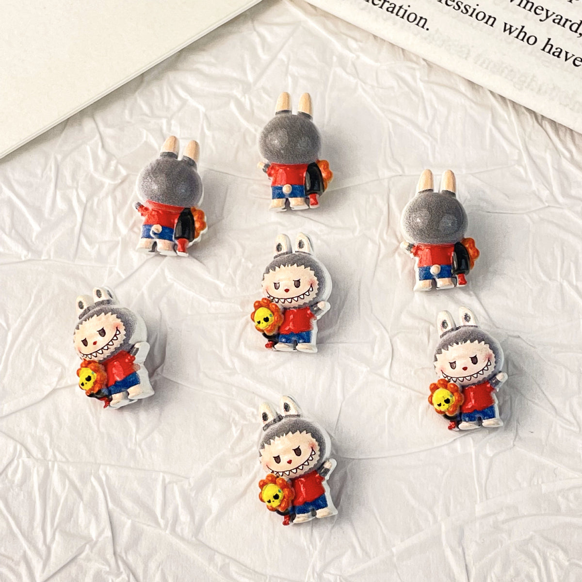 Character Metal Beads 18mm Hand Painted 3D Enamel Alloy 10pcs 3