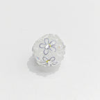 Floral Bubblegum Beads 20mm Matte White with Colorful Flowers 15pcs 5