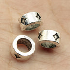 Alloy Star Spacer Beads 9mm Large Hole 100pcs 3