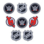 Silicone Focal Beads NHL Hockey League Circle Badge Smiling Face 20pcs