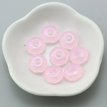 Acrylic Faceted Spacer Beads 15mm Large Hole 40pcs 19