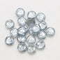 Rose Plated Glass Beads 10mm Glossy Spiral Floral Design 30pcs 10