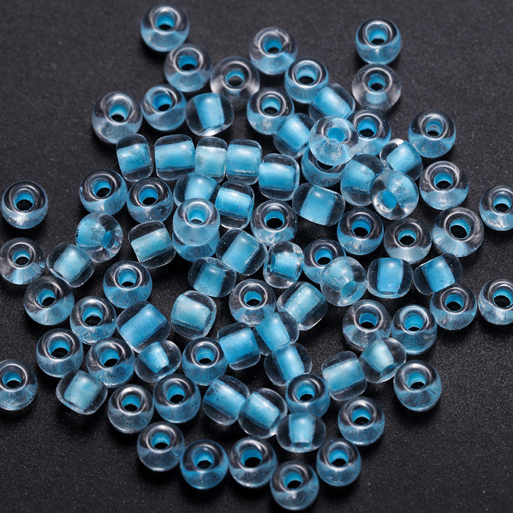 Glow In The Dark Seed Glass Beads 3mm Multicolor Stripes 1800pcs 26