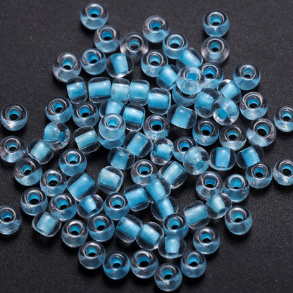 Glow In The Dark Seed Glass Beads 3mm Multicolor Stripes 1800pcs 26