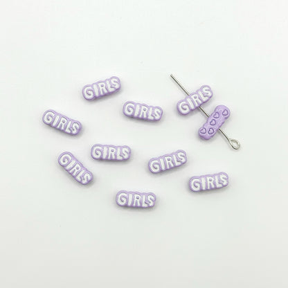 Girl Character Plate Metal Beads 12mm Baking Painted 20pcs 16