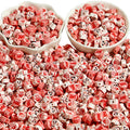 Halloween Flat Clay Beads 6mm Skull Bloody Hands BOO Design 100pcs