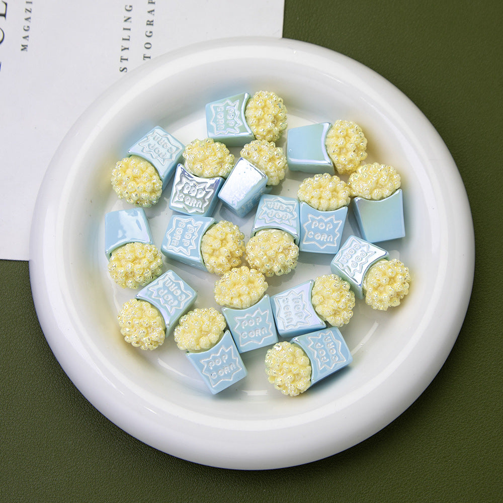 Popcorn Resin Beads 26mm Glossy Textured 10pcs 8