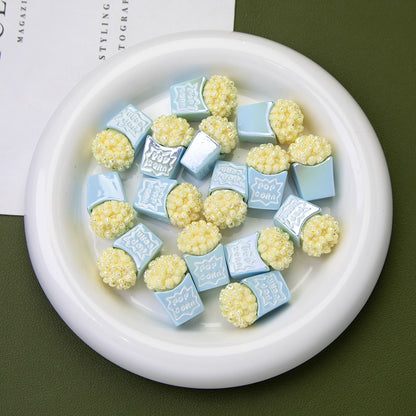 Popcorn Resin Beads 26mm Glossy Textured 10pcs 8