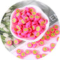 Flat Clay Beads 10mm Color Fruit Cartoon Mixed Design 1000pcs 15