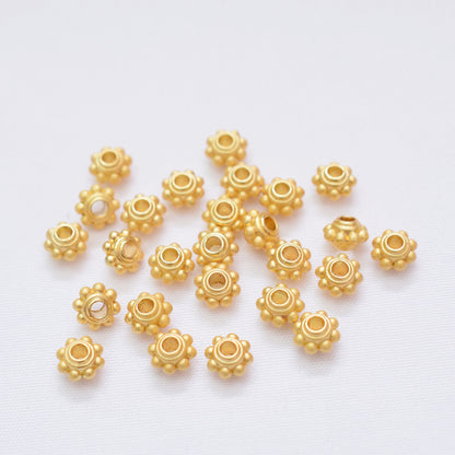 Alloy Sun Shaped Spacer Beads 4mm 5mm Tibetan Style 100pcs 5