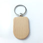 Wooden Blank Keychain Minimalist Natural Wood Shapes 12