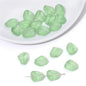Frosted Irregular Cut Flat Stone Glass Beads 12x15mm Multicolor 10pcs 7