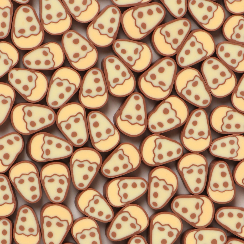 Cake Slice Clay Beads 11mm Light Brown Polymer 100pcs