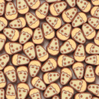 Cake Slice Clay Beads 11mm Light Brown Polymer 100pcs
