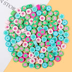 Flower Butterfly Clay Beads 10mm Colorful Polymer 100pcs 6