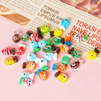 Small Fish Glass Beads 20x13mm Multi Color Glossy 10pcs 3