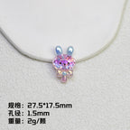 Glitter Bunny Lollipop Resin Beads 28mm Iridescent 10pcs 6
