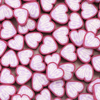 Heart Clay Beads 10mm Light Purple LOVE Scripting 100pcs