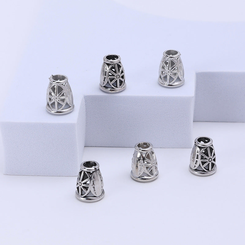 Hollow Tassel Cone CCB Plastic Beads 15x10mm Silver 500pcs 5