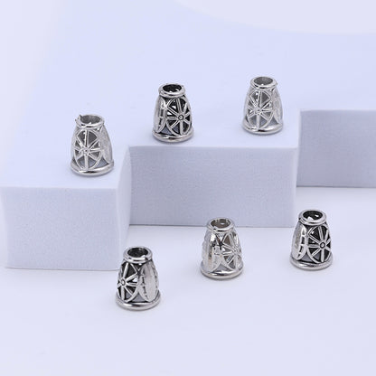 Hollow Tassel Cone CCB Plastic Beads 15x10mm Silver 500pcs 5