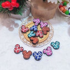 Silicone Focal Beads Mickey Head Multi-Color Spotted Pattern 20pcs 4