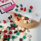 Christmas Series Metal Beads Baking Painted Alloy 20pcs