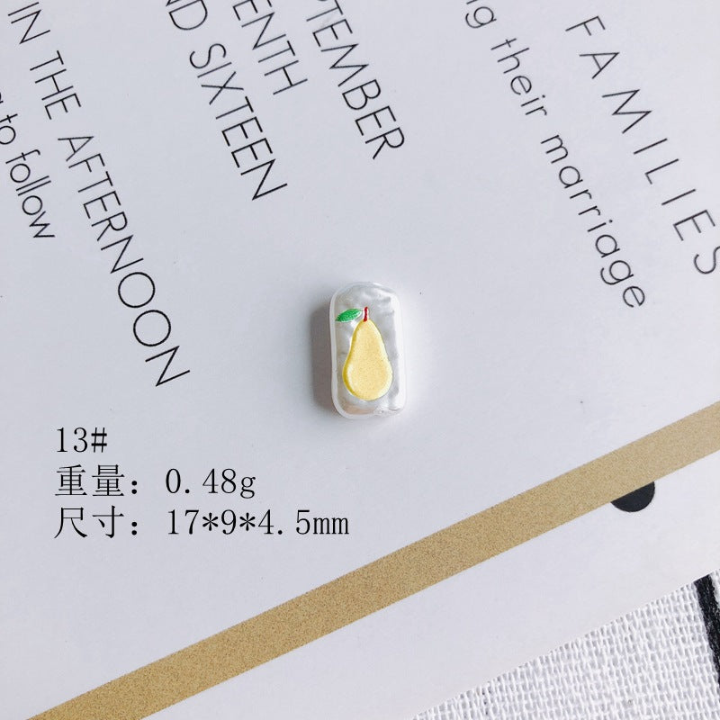 Hand Painted Irregular Shaped Acrylic Beads Imitation Pearl 10pcs 16