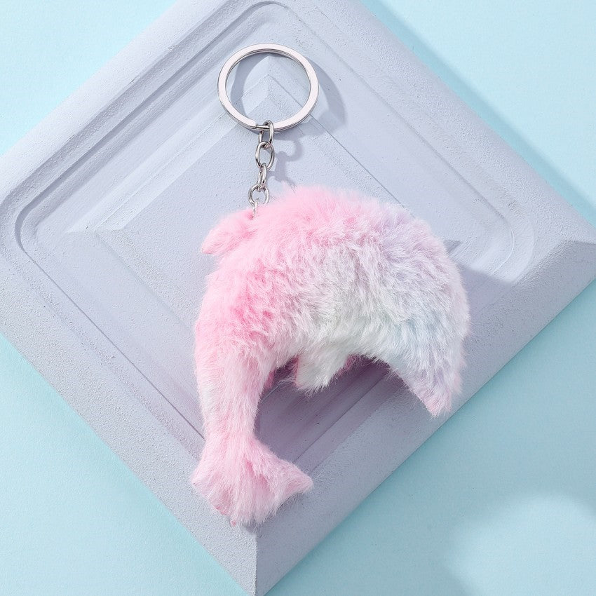 Plush Star Keychain Soft Pastel Cotton Candy Gradient 3